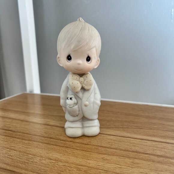 VINTAGE Precious Moments 1984 "Best Man" #E-2836 Wedding Best Man Figurine - Picture 1 of 5